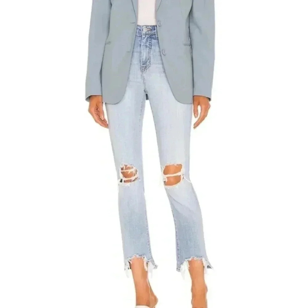 L'agence High Line High Rise Skinny Destroyed In Blue